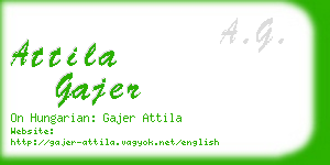 attila gajer business card